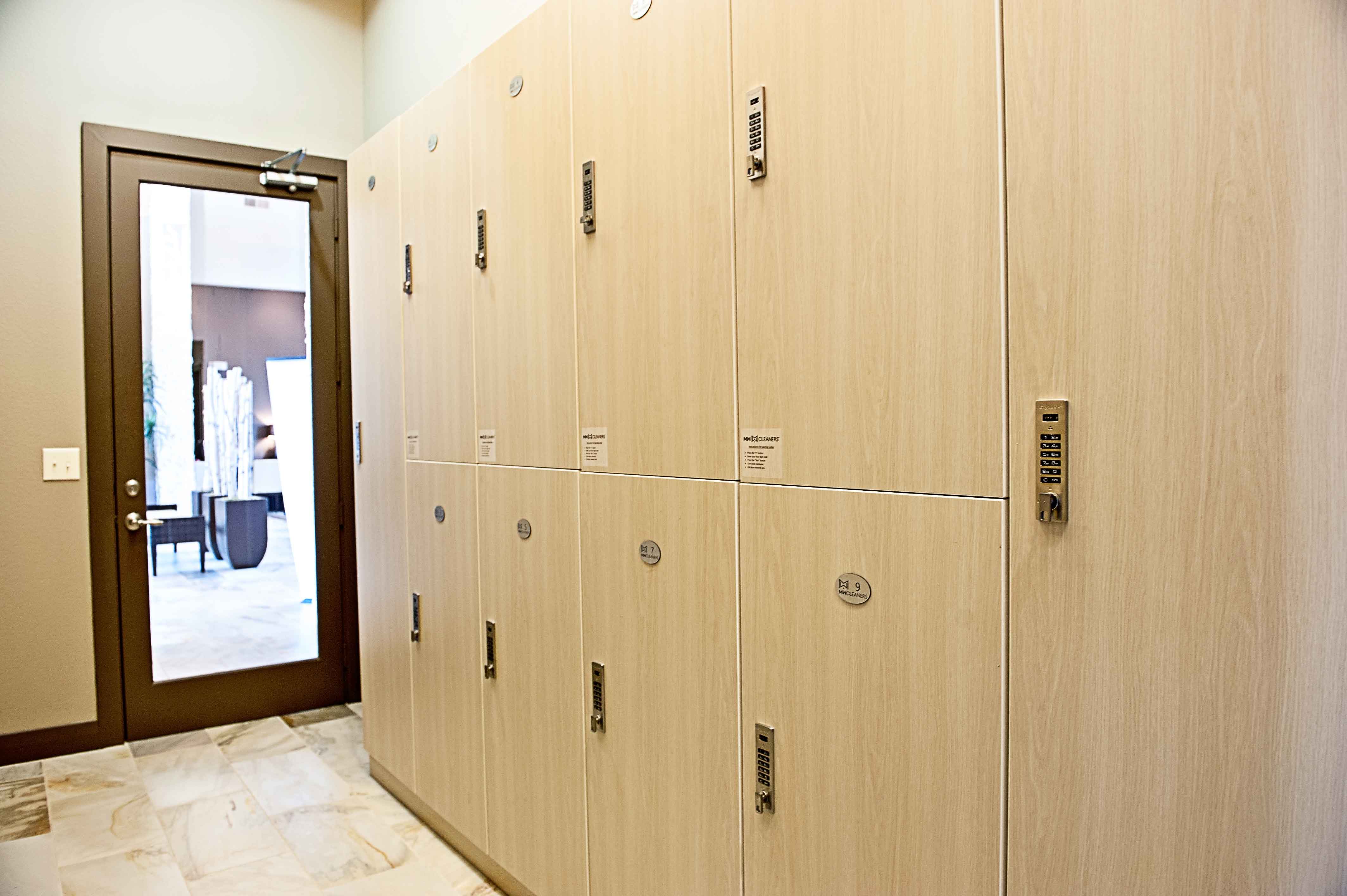 Dry cleaners custom lockers